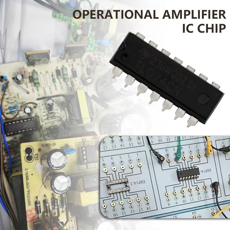 OTOTEC 20pcs TL074CN Operational Amplifier Replacement TL074 Operational Amplifier IC Chip DIP-14 Low Noise JFET Input Chip for Audio Signal Processing - Image 2